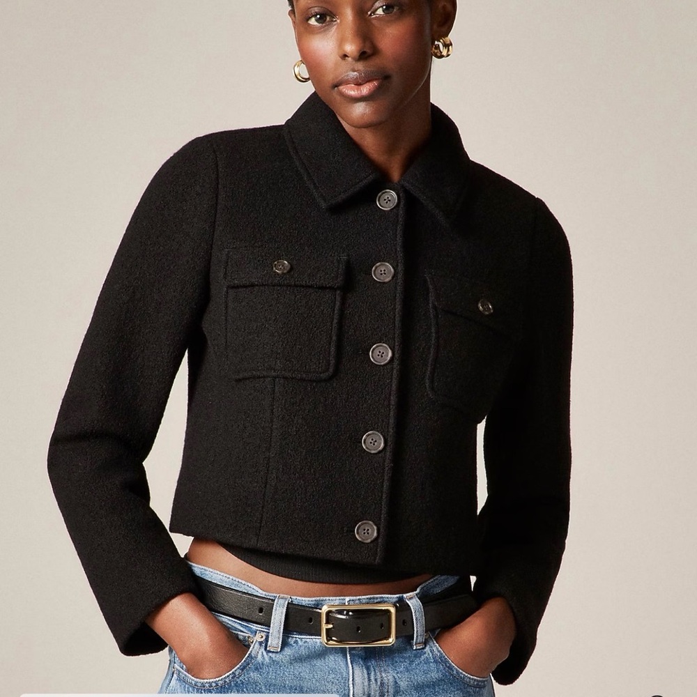 J CREW SIZE 14 Lady jacket in Italian boiled wool‎ Cm733